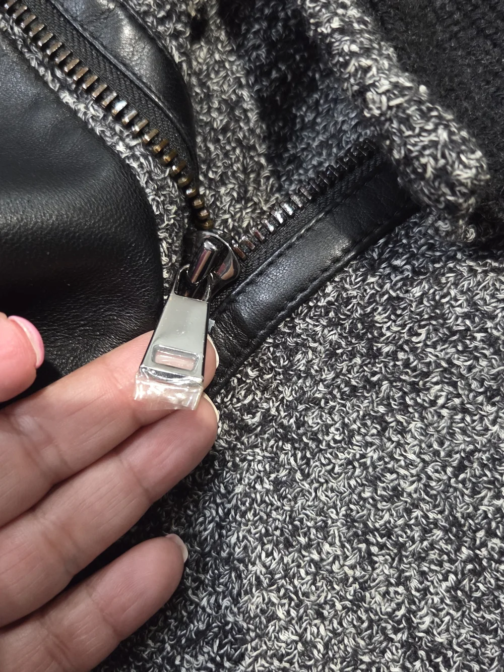 Vince Gray Coat with Black Contrast Collar